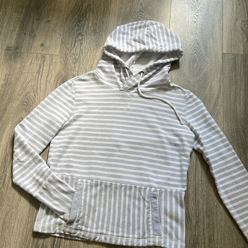 💕BOGO💕 J Crew blue and white striped hoodie pullover